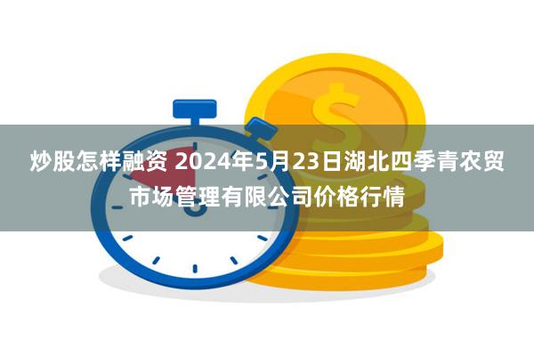 炒股怎样融资 2024年5月23日湖北四季青农贸市场管理有限公司价格行情