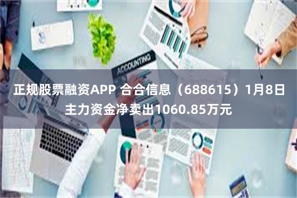 正规股票融资APP 合合信息（688615）1月8日主力资金净卖出1060.85万元